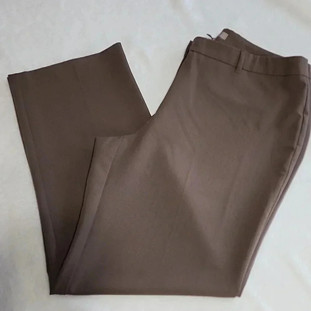 Women's Chico's Dress Pants, Brown, Size 2‎ Short, Pre-Owned